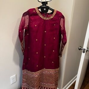 Crossstich Three Piece Pakistani Set